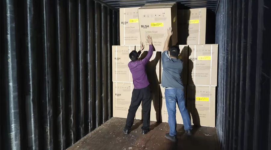 挑燈夜戰(zhàn)，順利完成客戶Argos的滾筒干衣機(jī)出貨