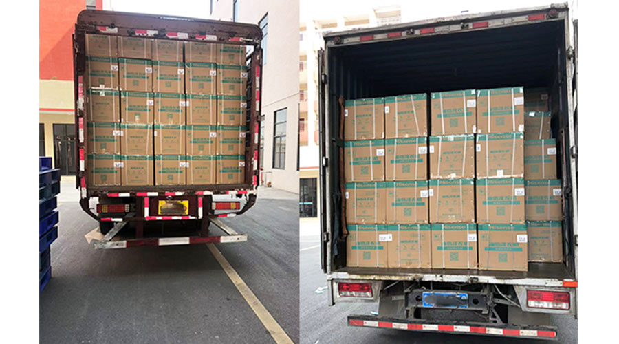 實(shí)況圖！金環(huán)電器完成國(guó)內(nèi)某知名品牌迷你洗衣機(jī)裝柜發(fā)貨